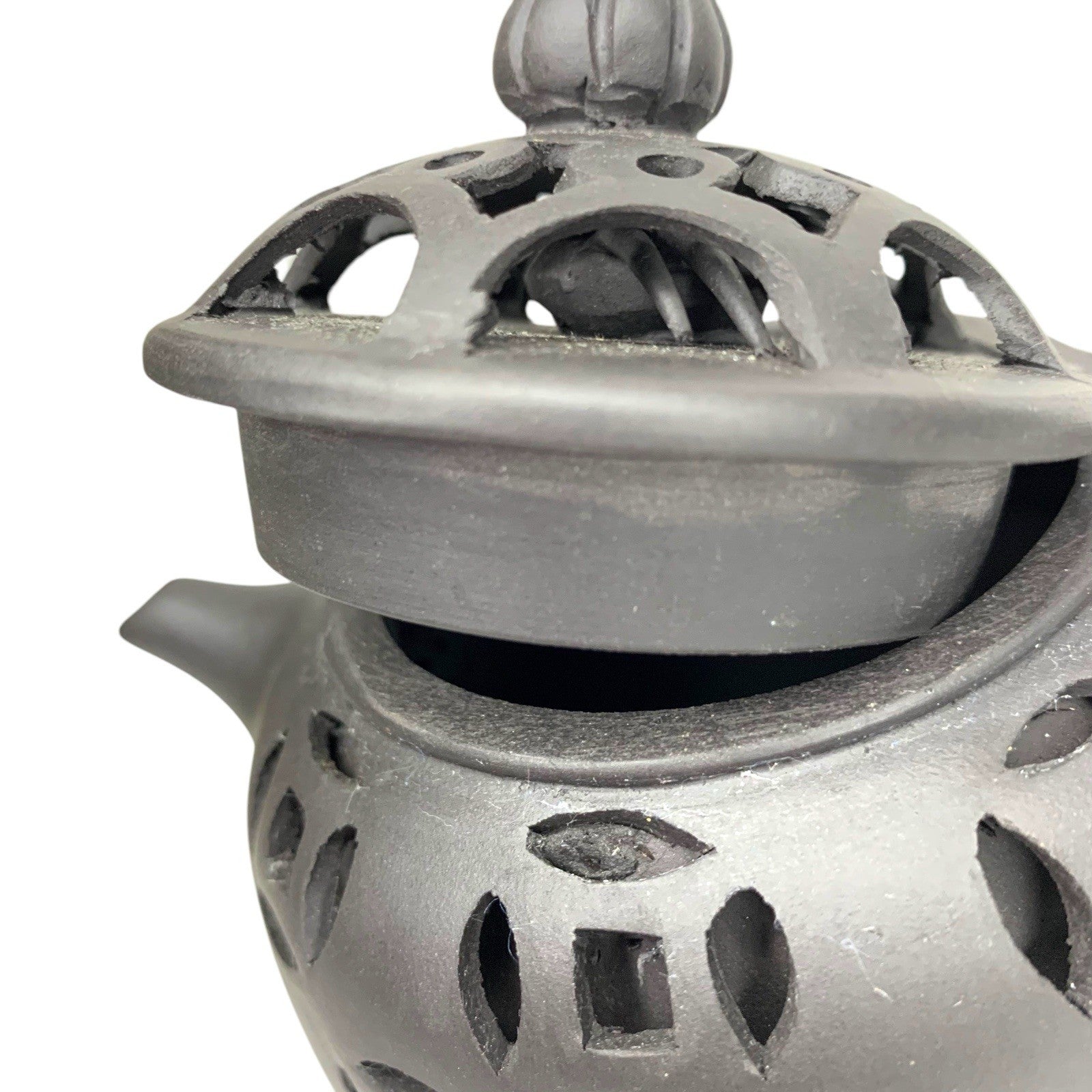 Vintage Yixing Zisha Teapot | Square Circle Factory 1 | Spider Lid Design | Rare Black Clay | 1980s-1990s Pots by TheVoyageBird