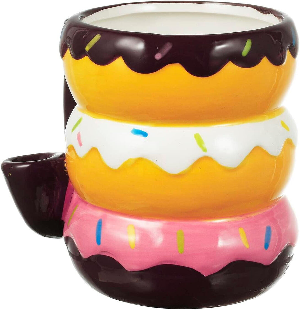 Wake n Bake Ceramic Coffee Mug with Pipe Donut Roast & Toast , 16OZ / 475ml Coffee, Tea, Espresso Parts by TheVoyageBird