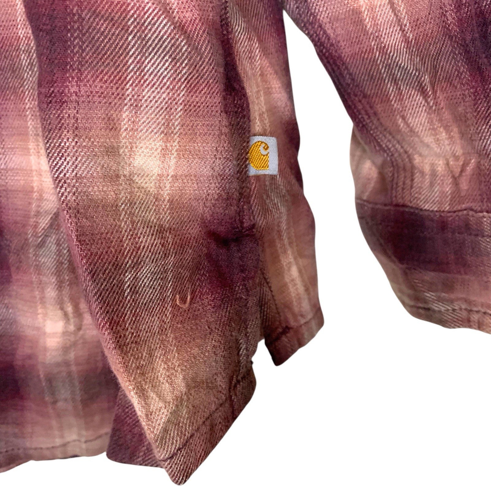 Women's Carhartt Pink Plaid Tartan Shirt Size XL UK16-18 - Long Sleeve Button Down UK Tops & Shirts by TheVoyageBird