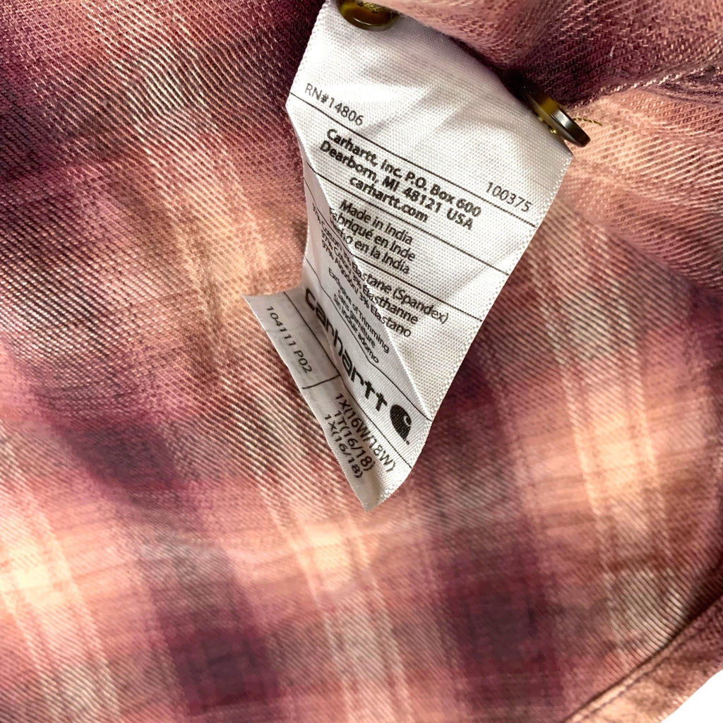 Women's Carhartt Pink Plaid Tartan Shirt Size XL UK16-18 - Long Sleeve Button Down UK Tops & Shirts by TheVoyageBird