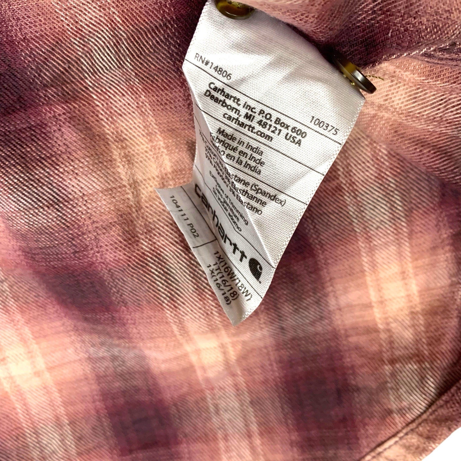 Women's Carhartt Pink Plaid Tartan Shirt Size XL UK16-18 - Long Sleeve Button Down UK Tops & Shirts by TheVoyageBird