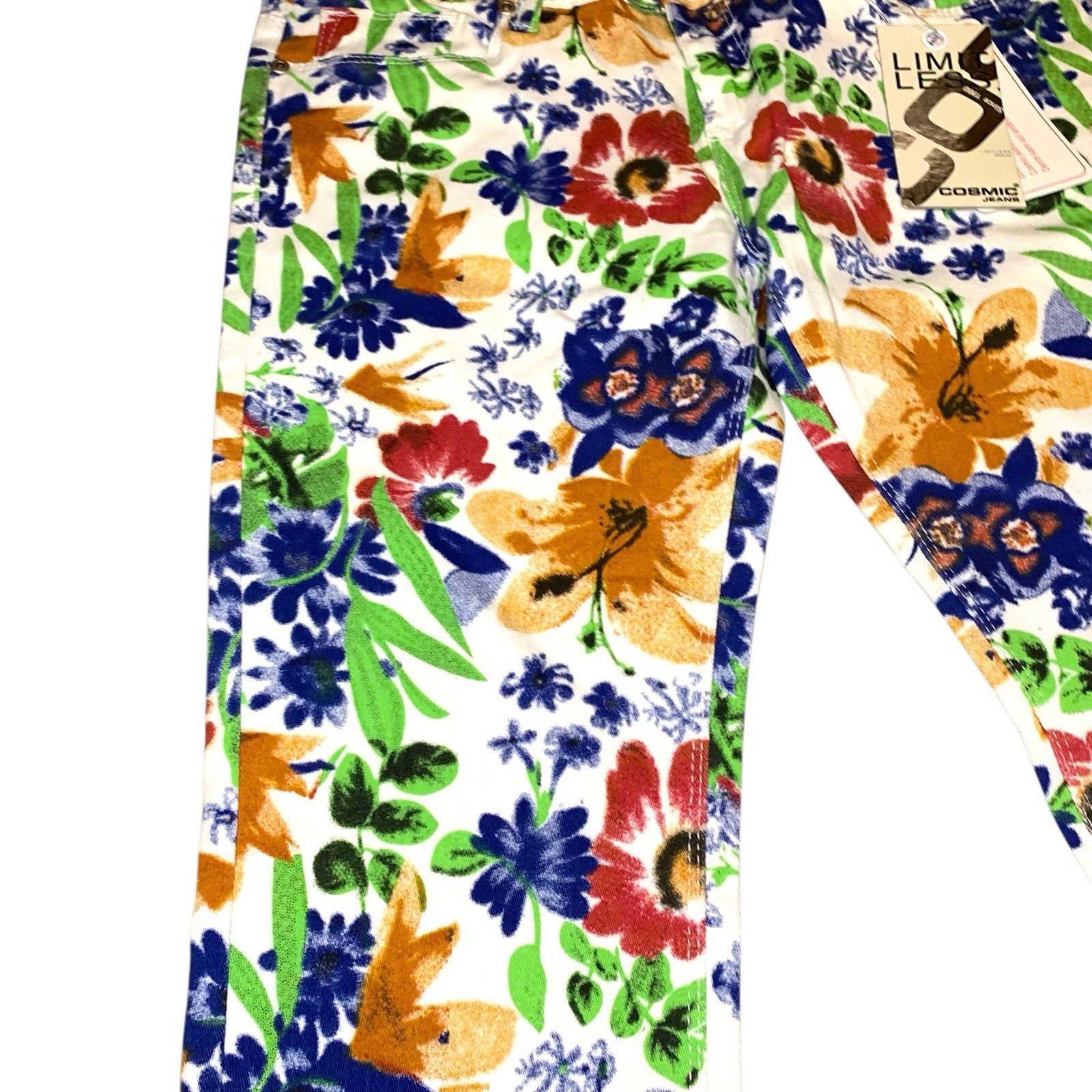 Womens Cosmic Jeans Size 12 Floral Y2K Super Skinny BNWT Jeans by TheVoyageBird