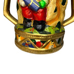 Vintage Ceramic Tea Light Candle Lantern Christmas Scene, Great Condition, 1990s