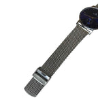 Accurist 7126 Mens Watch Blue Dial Heavy Silver Tone Bracelet Quartz