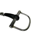 Rubber Covered Jointed D Ring D Race Stainless Steel Horse Pony Bit Good Conditi