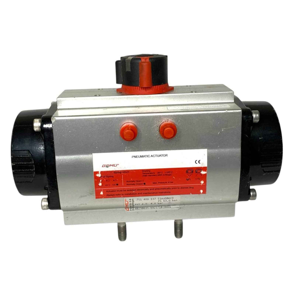 GEMU 751 Pneumatic Actuator 40D 137 – 63 Bar Max – PST 6–8 Bar Industrial Valve
