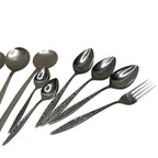Viners Stainless Steel Cutlery Set Patterned Soup Spoons Dessert Spoons Fork x10