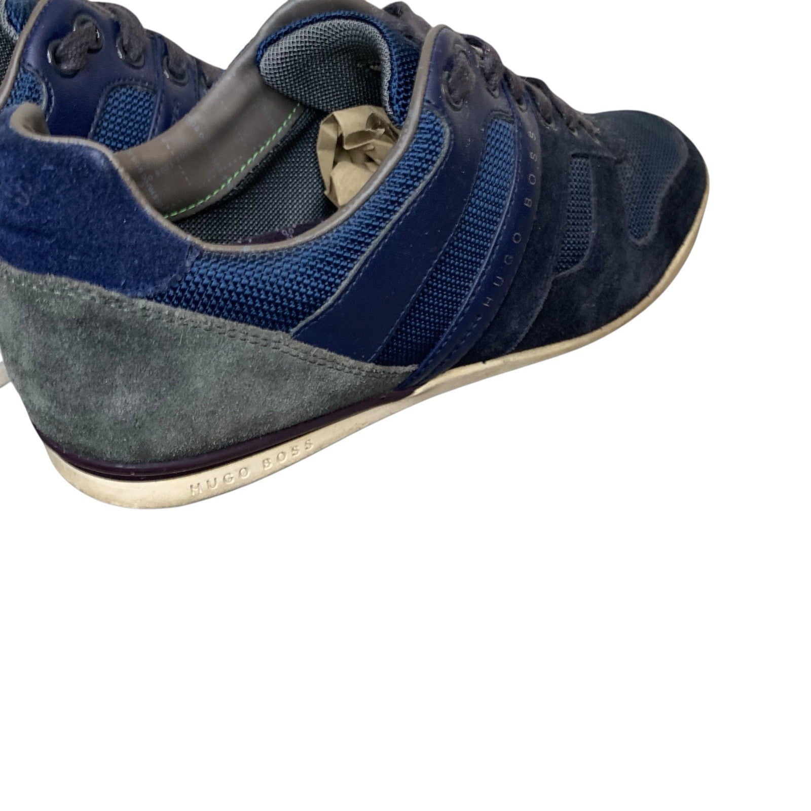 Hugo Boss Mens Navy Blue Trainers UK Size 7 Shoes Casual Sneakers