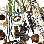 Vintage 1kg Ethnic Tribal Carved Bovine Bone African Jewellery Bundle Necklace