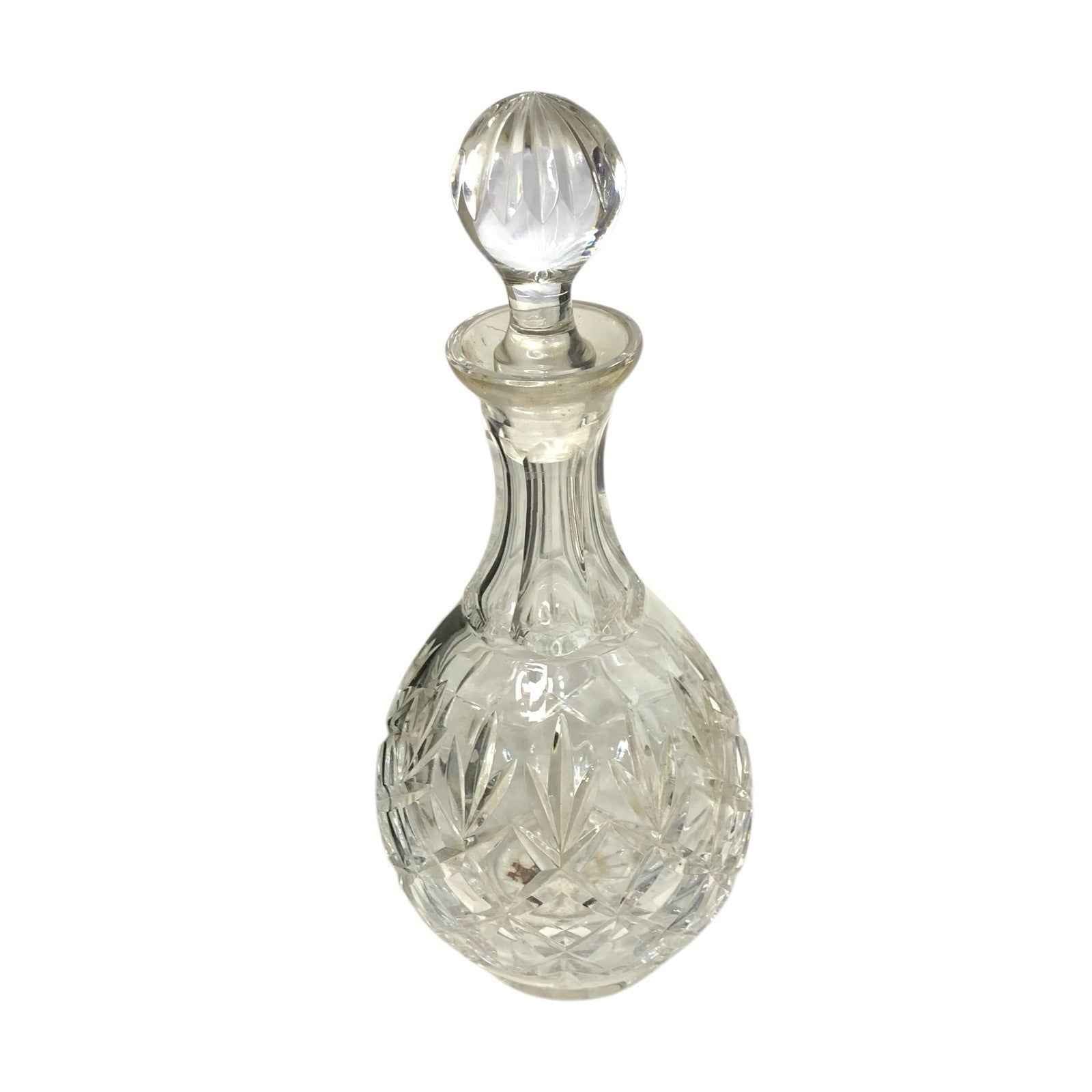 Edinburgh International Crystal Cut Decanter & Stopper Facet Neck Boxed