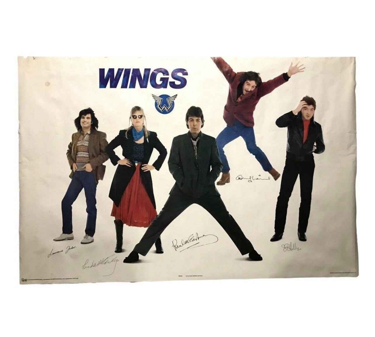 Vintage WINGS Band Promo Poster ORIGINAL 1979 Pace International No. 320 Size A1
