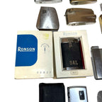 Bundle 37x Vintage Ronson Petrol Lighters Silver Tone - Varaflame Comet Some Box