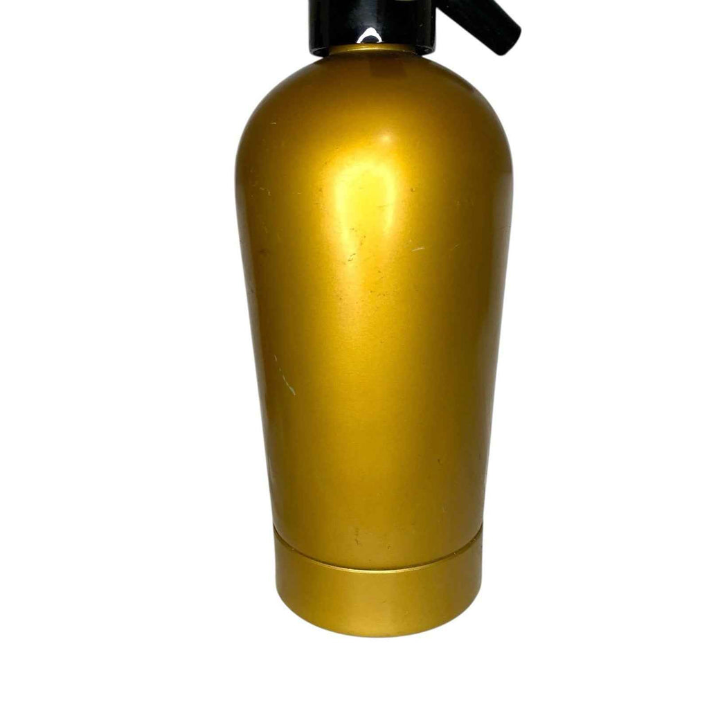 Vintage BOC Sparklets Soda Syphon Gold with Charger Key 1960s 1970s Barware