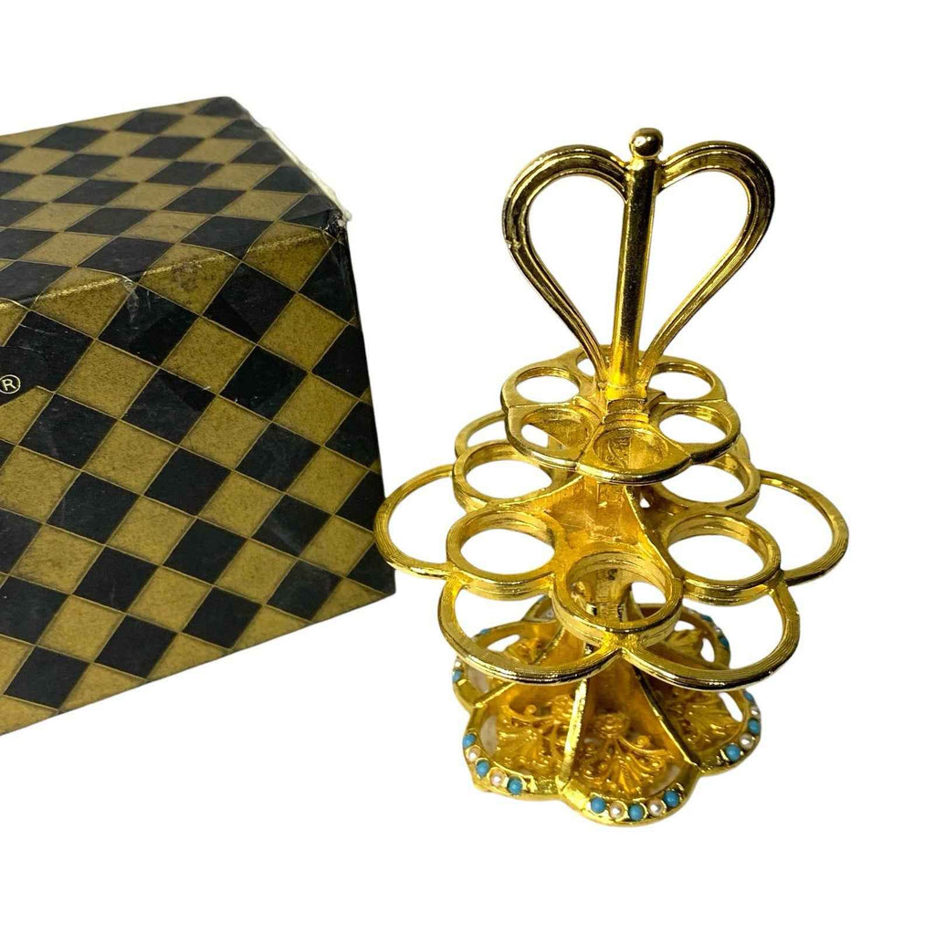 Vintage Mirella Vanity Stand Model 2372 Makeup Pencil & Perfume Vial Holder Boxe