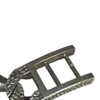 Heavyweight Solid 925 Sterling Silver Bracelet 57g Half Patterned Bark Effect