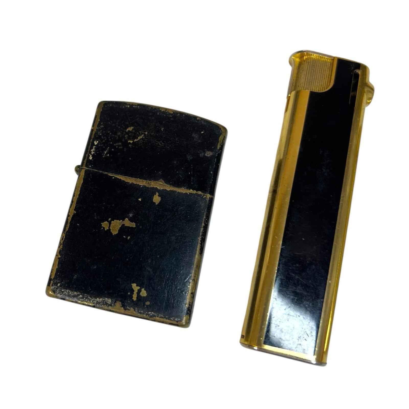 4x Vintage Mistral Lighters Job Lot Black Gold Tone Spares Repairs