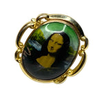 Pair Vintage Mona Lisa Gold Tone Cufflinks by GILT Classic Art Design