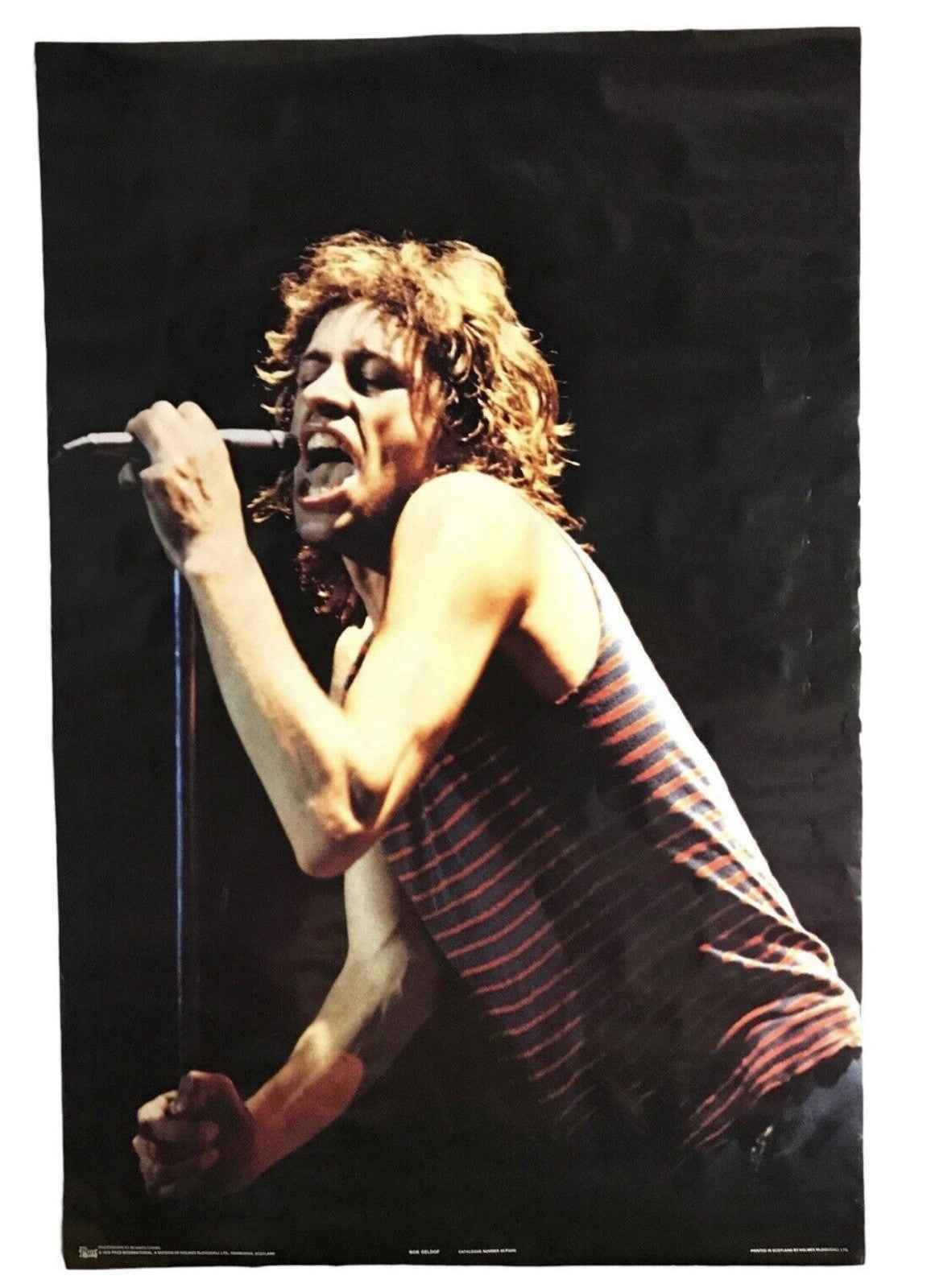 Original Bob Geldof Live Poster 1979 Pace International No.85 Boomtown Rats