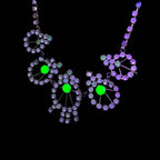 Vintage Uranium Glass Victorian Style Bib Necklace 3 Stones Missing Small Stones