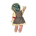 Vintage 1950s Rubber Face Rag Doll Cloth Toy Waving Arm Mid Century