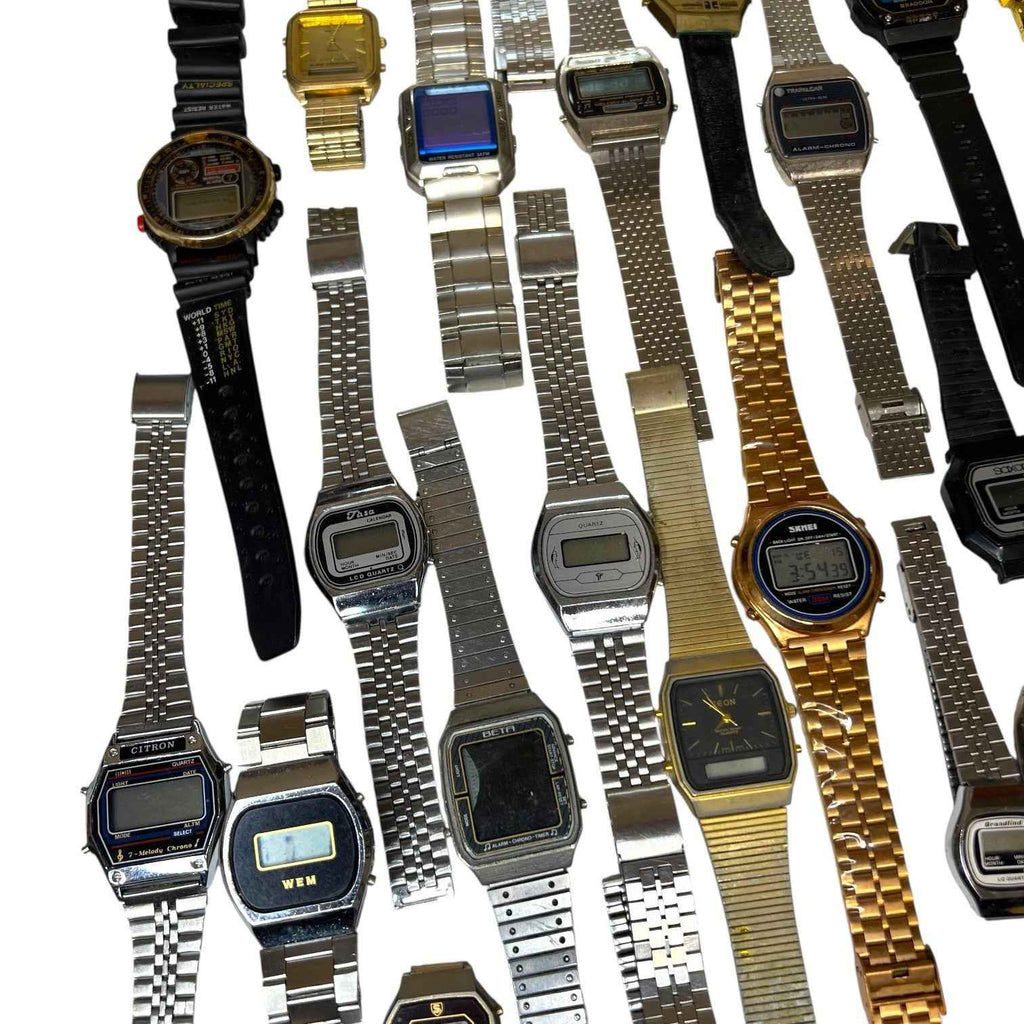 Bundle of 29 Digital Watches - incl. Talking - Zeon Beta Seiko - Untested