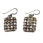 Vintage 925 Sterling Silver Pink Enamel Circle Earrings Hallmarked Repairable