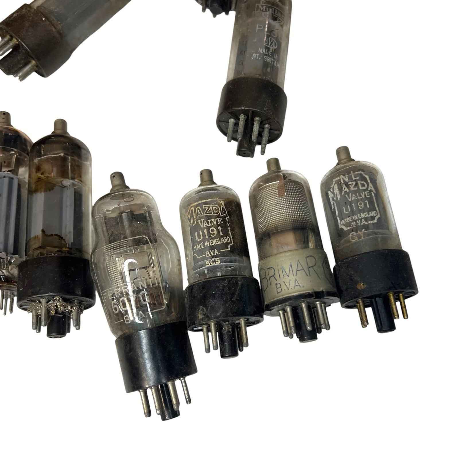 Bundle 26 x Valve Tubes - Mazda Mullard Brimar BVA U191 PL36 607G - England