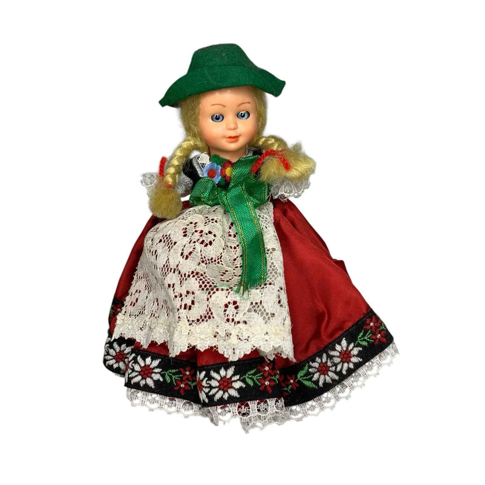 Vintage Sankyo Japan Spinning Doll – German Style – Missing Arms – For Repair