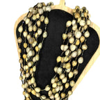 Vintage Layered 8 Strand Seed Bead Necklace Tribal Boho Natural Statement