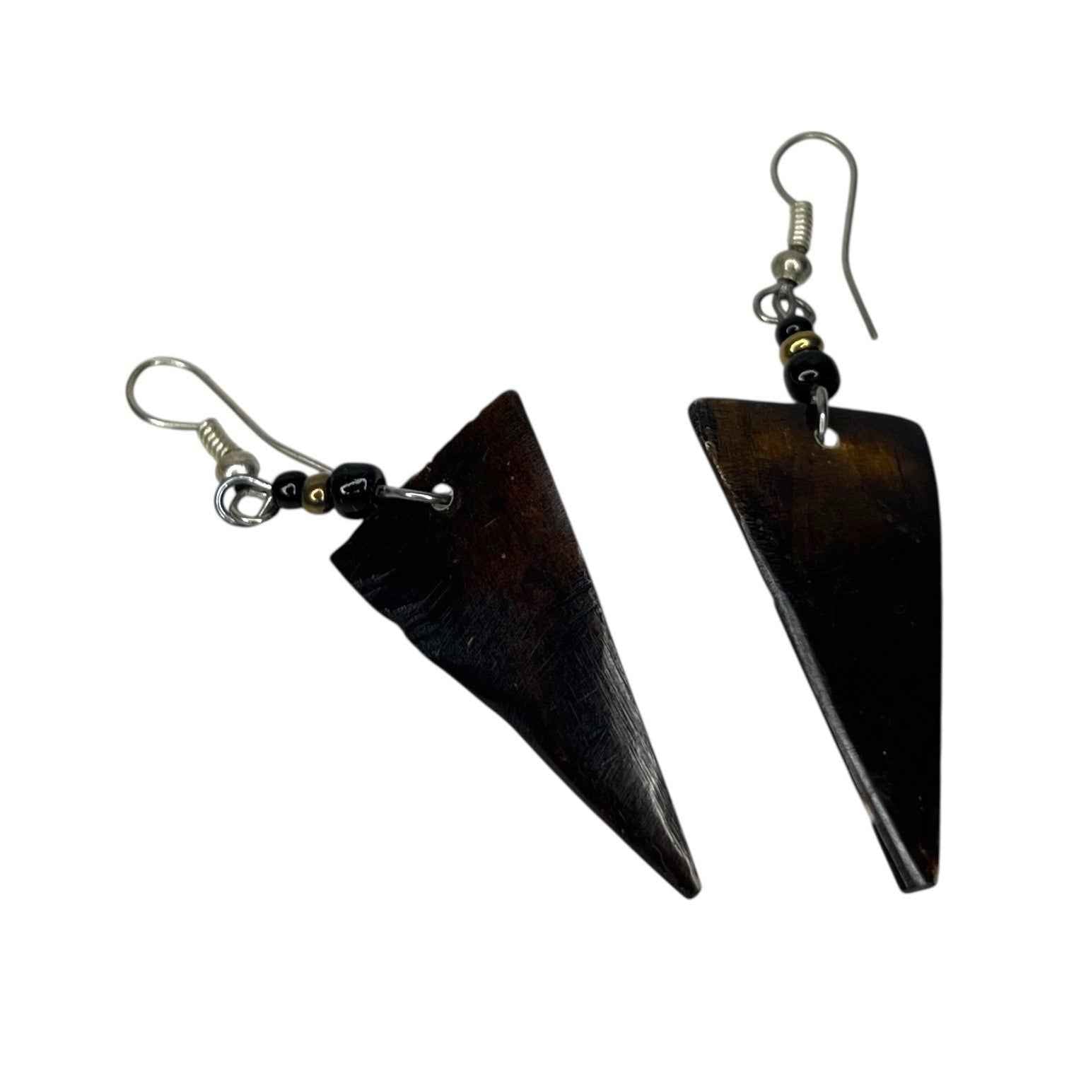 African Batik Bovine Bone Earrings Zebra Style Unique Tribal Kenya Jewellery