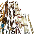 1kg Natural Ethnic Tribal Jewellery Bundle Wood Bovine Bone Mixed Lot