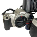 Vintage Bundle of 5 35mm SL R Cameras Canon EOS 300 500 1000F Minolta Vectis S-1