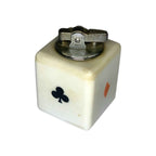 1960s Hilton Poker Playing Cards Ceramic Cube Table Lighter Mid Century Modern