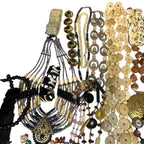 1.5kg Ethnic Tribal Jewellery Bundle Wood Bovine Bone Findings Job Lot