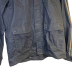 Modern Y2K Adidas Jacket Coat Dark Grey with Embroidered Bayer Leverkusen Logo