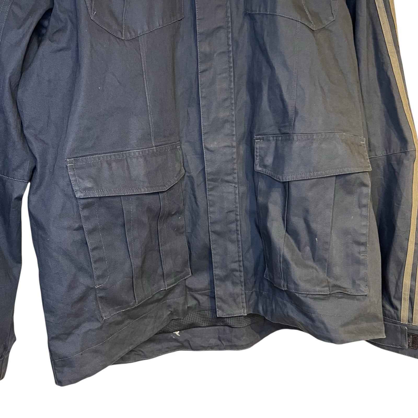 Modern Y2K Adidas Jacket Coat Dark Grey with Embroidered Bayer Leverkusen Logo