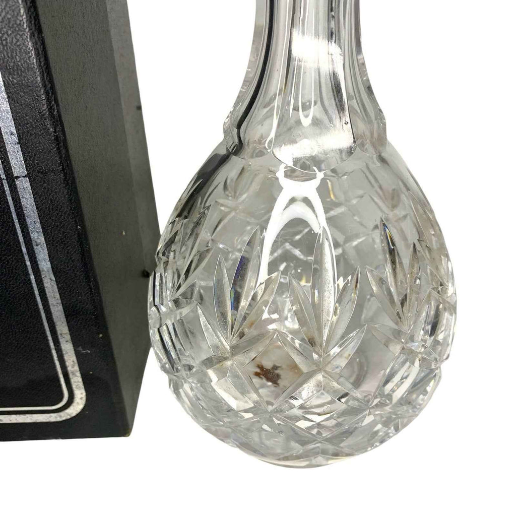 Edinburgh International Crystal Cut Decanter & Stopper Facet Neck Boxed