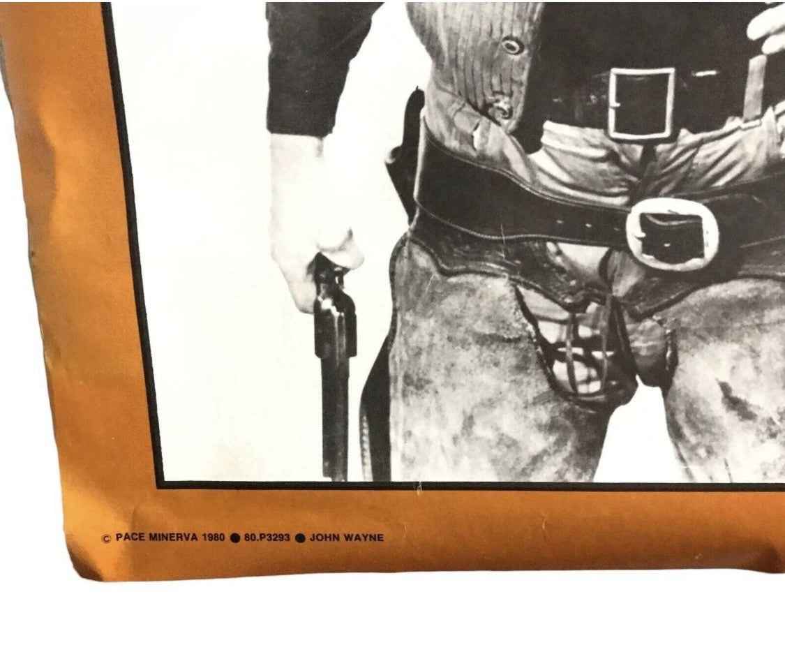 Vintage John Wayne Poster Original by Pace Minerva - No. 80 - Super Rare