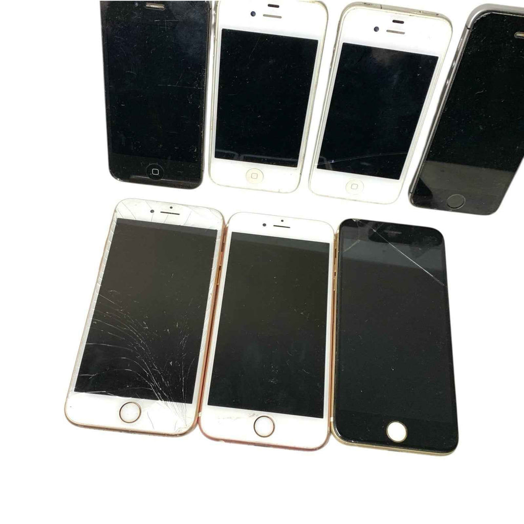 Bundle of 7x iPhones iPhone 4S SE 6S 7 For Spares Repairs Cracked Untested