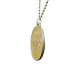 Vintage Sterling Silver Commemorative Necklace Case Queen Mother HM Elizabeth