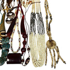 1kg Natural Ethnic Tribal Jewellery Bundle Wood Bovine Bone Mixed Lot