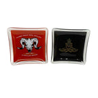 Vintage Royal Artillery Ubique Glass Ashtrays 1st Army Group Brigade Pair