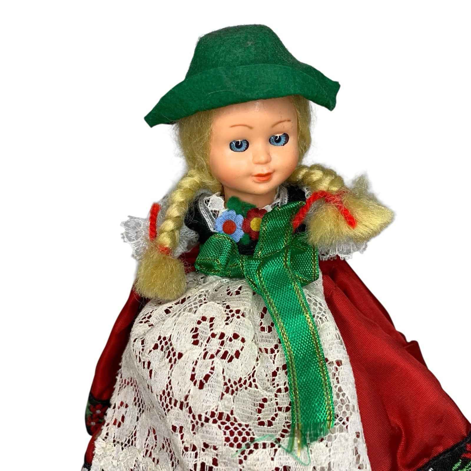 Vintage Sankyo Japan Spinning Doll – German Style – Missing Arms – For Repair