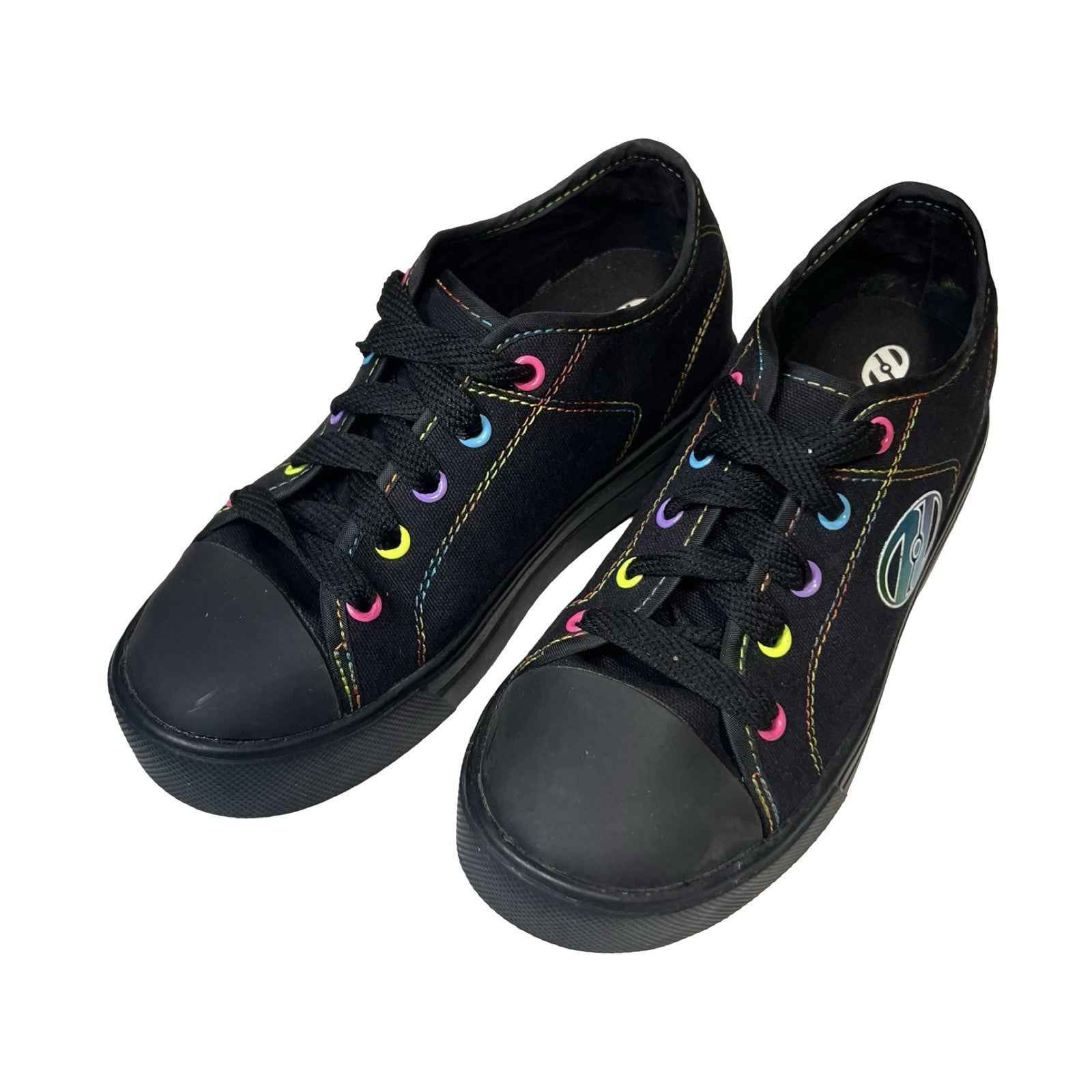 Heelys Classic X2 Shoes Black Rainbow Colours UK 13 Good Condition
