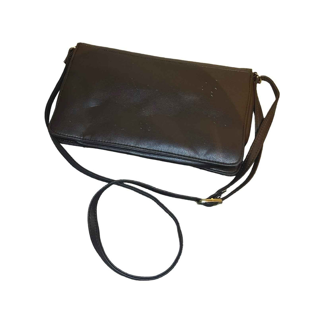 Carrie Brown Leather Clutch Crossbody Bag Ladies Handbag