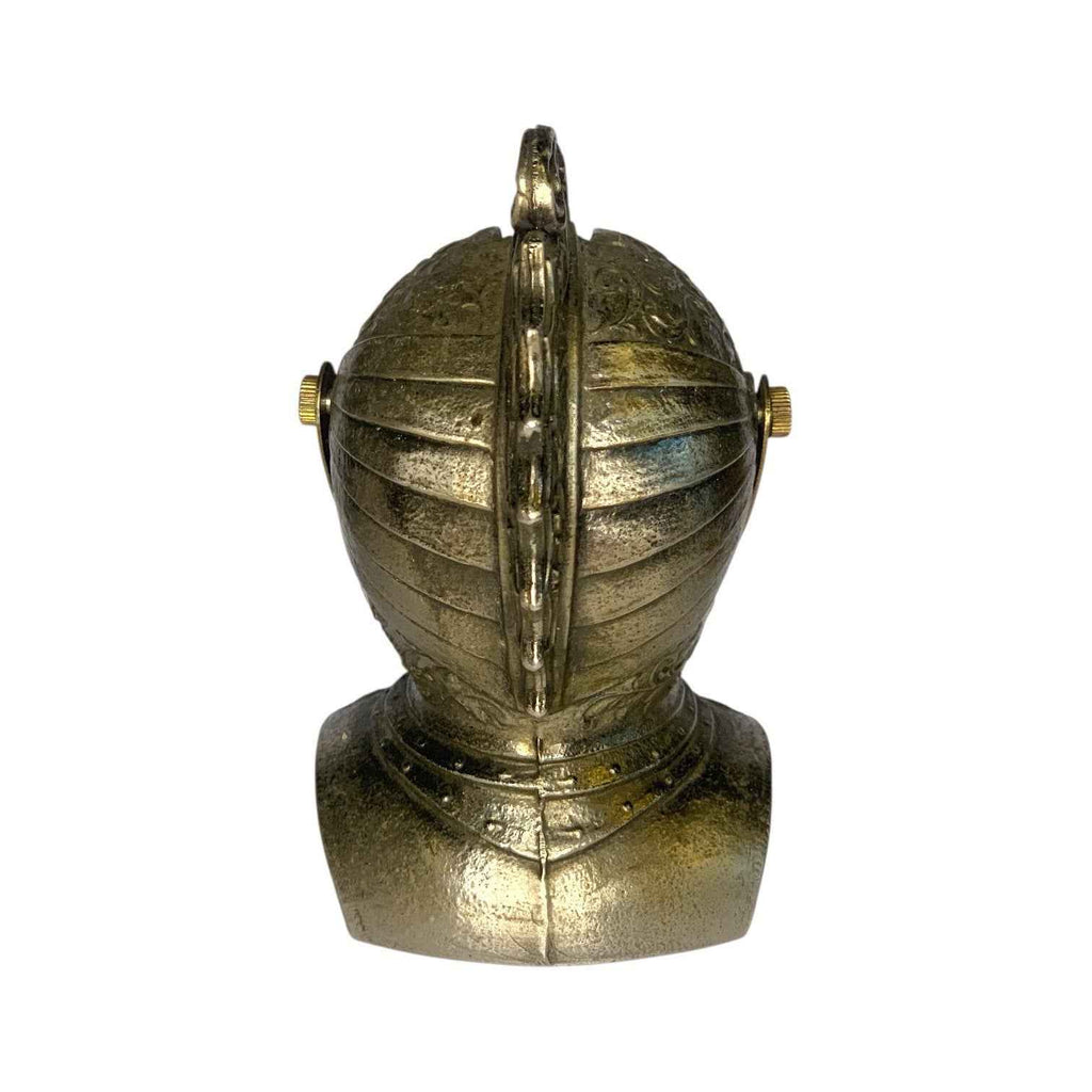 Rare Vintage Knight Helmet Table Lighter Armour Head Japan Metal Tobacciana