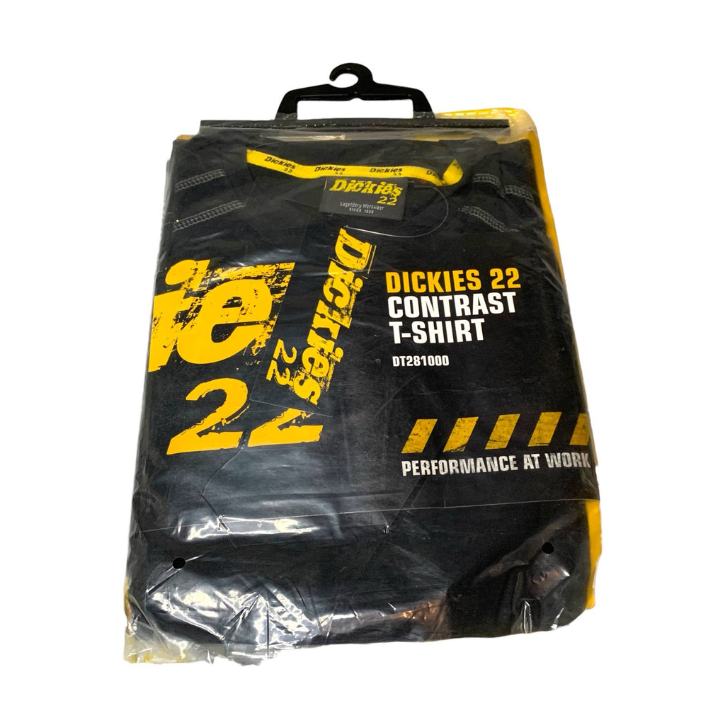 Dickies 22 Range Contrast Workwear T-Shirt Black Size S