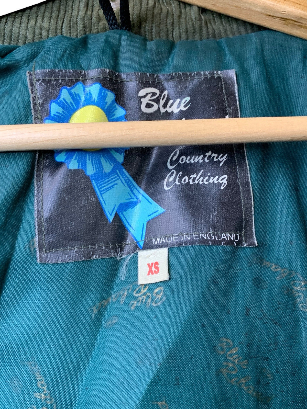 Blue Riband Country Clothing Vintage Green Wax Jacket Size XS - photo 5