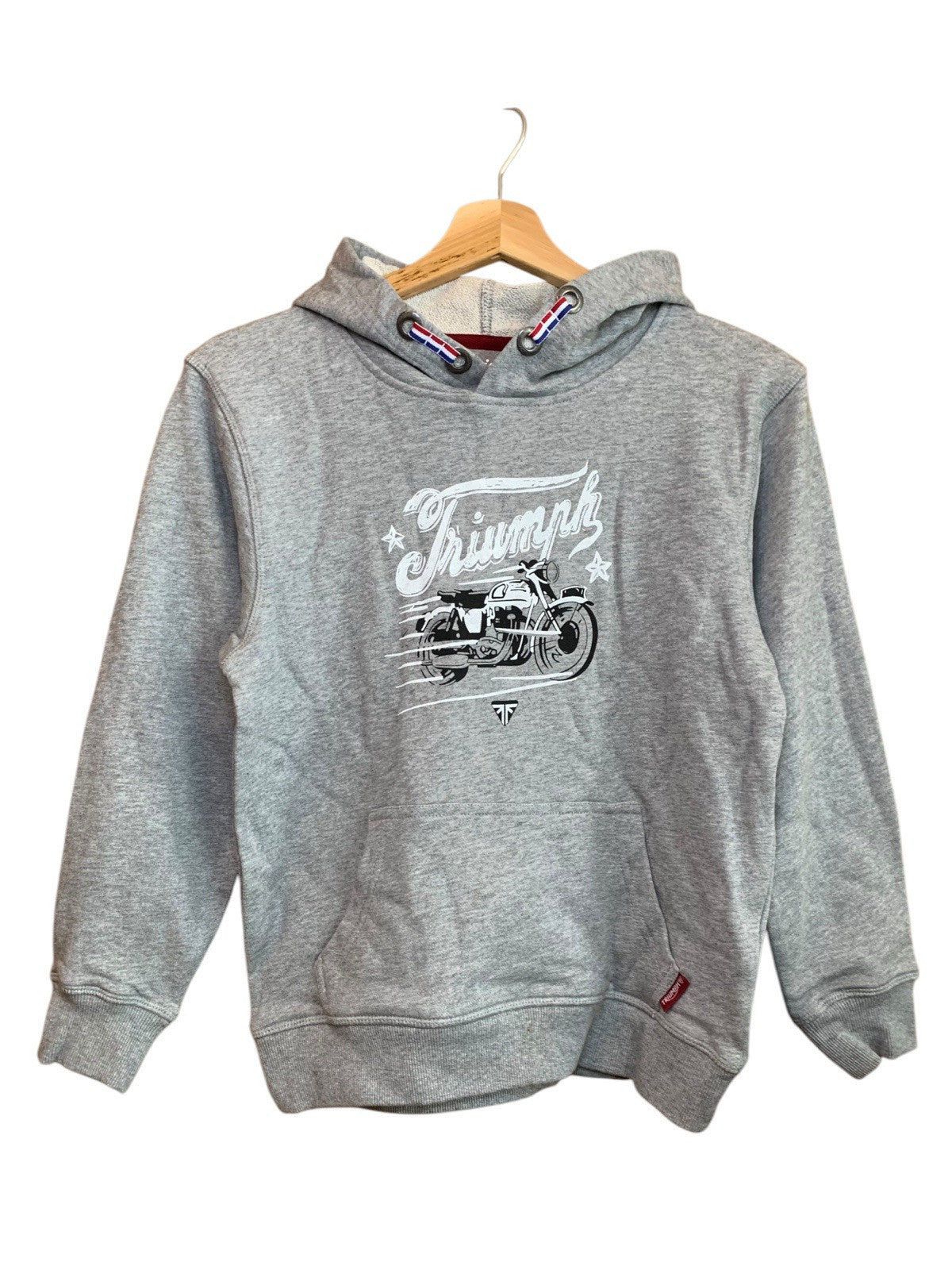 Triumph Motorcycles Boys Grey Hooded Jumper Hoodie Age 9-11 Years New with TagsT