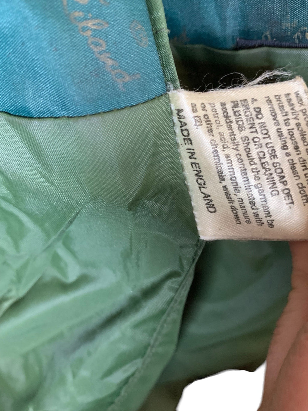 Blue Riband Country Clothing Vintage Green Wax Jacket Size XS - photo 7